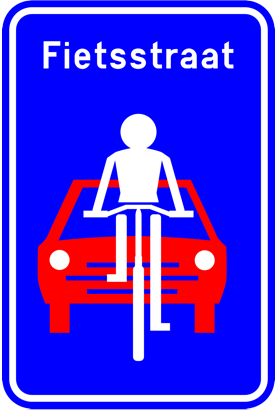Verkeersbord F111 fietsstraat