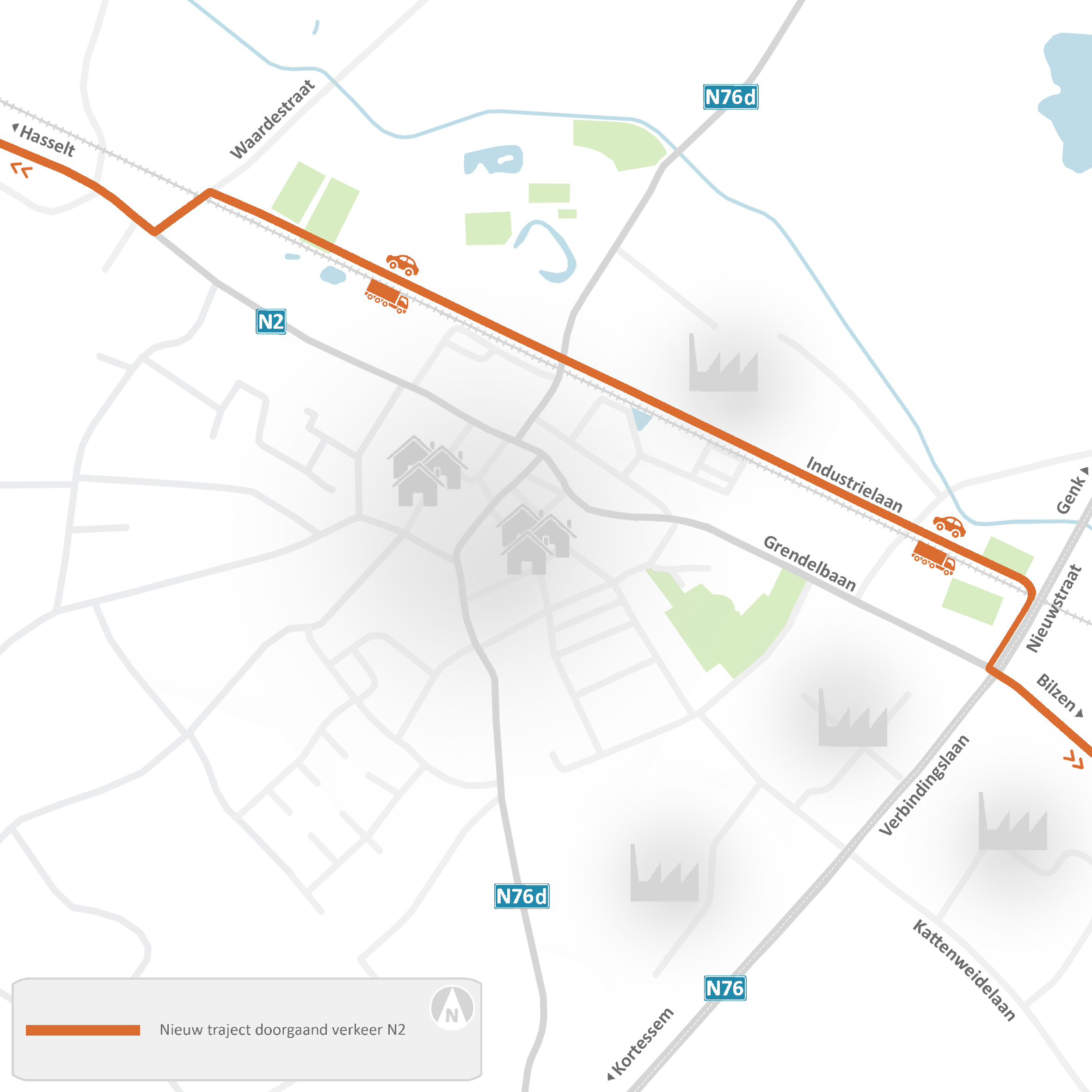 N2 Diepenbeek - nieuw traject doorgaand verkeer