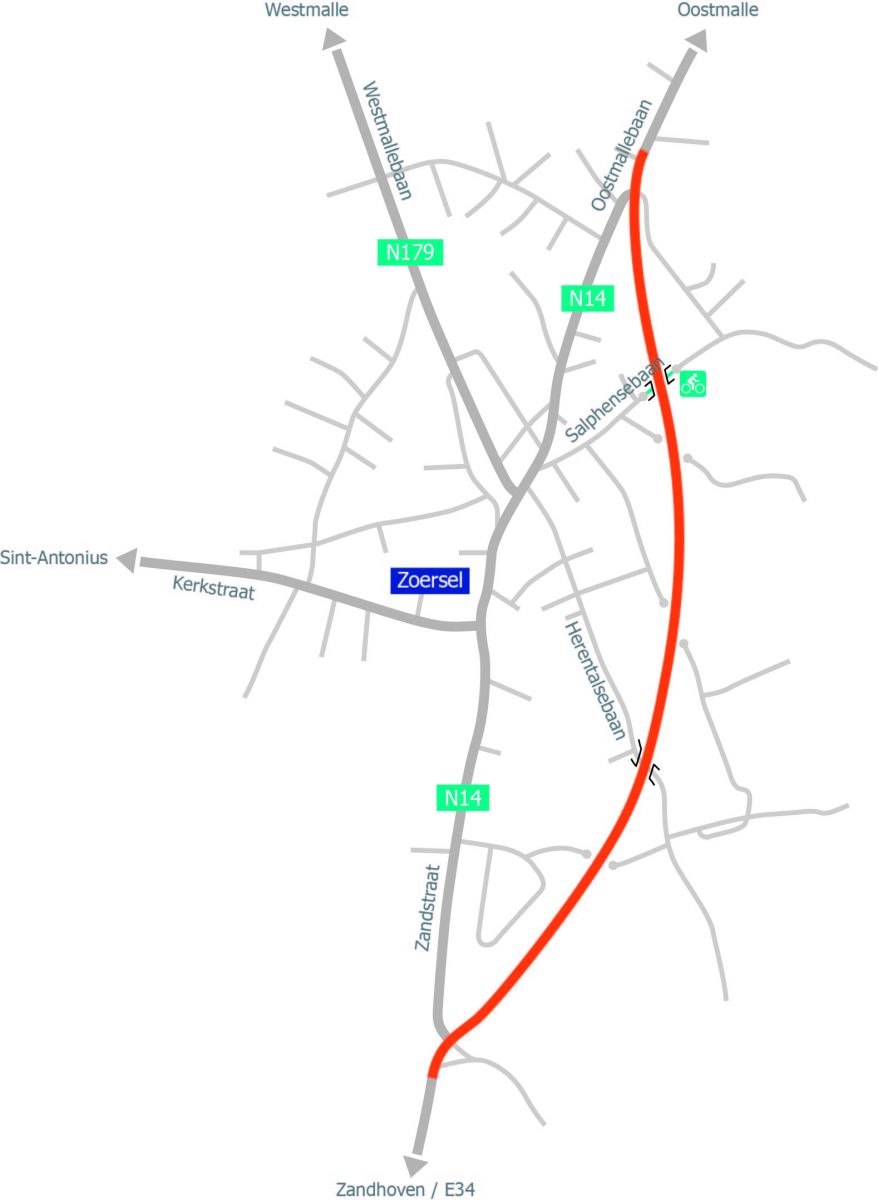 N14 Ring rond Zoersel