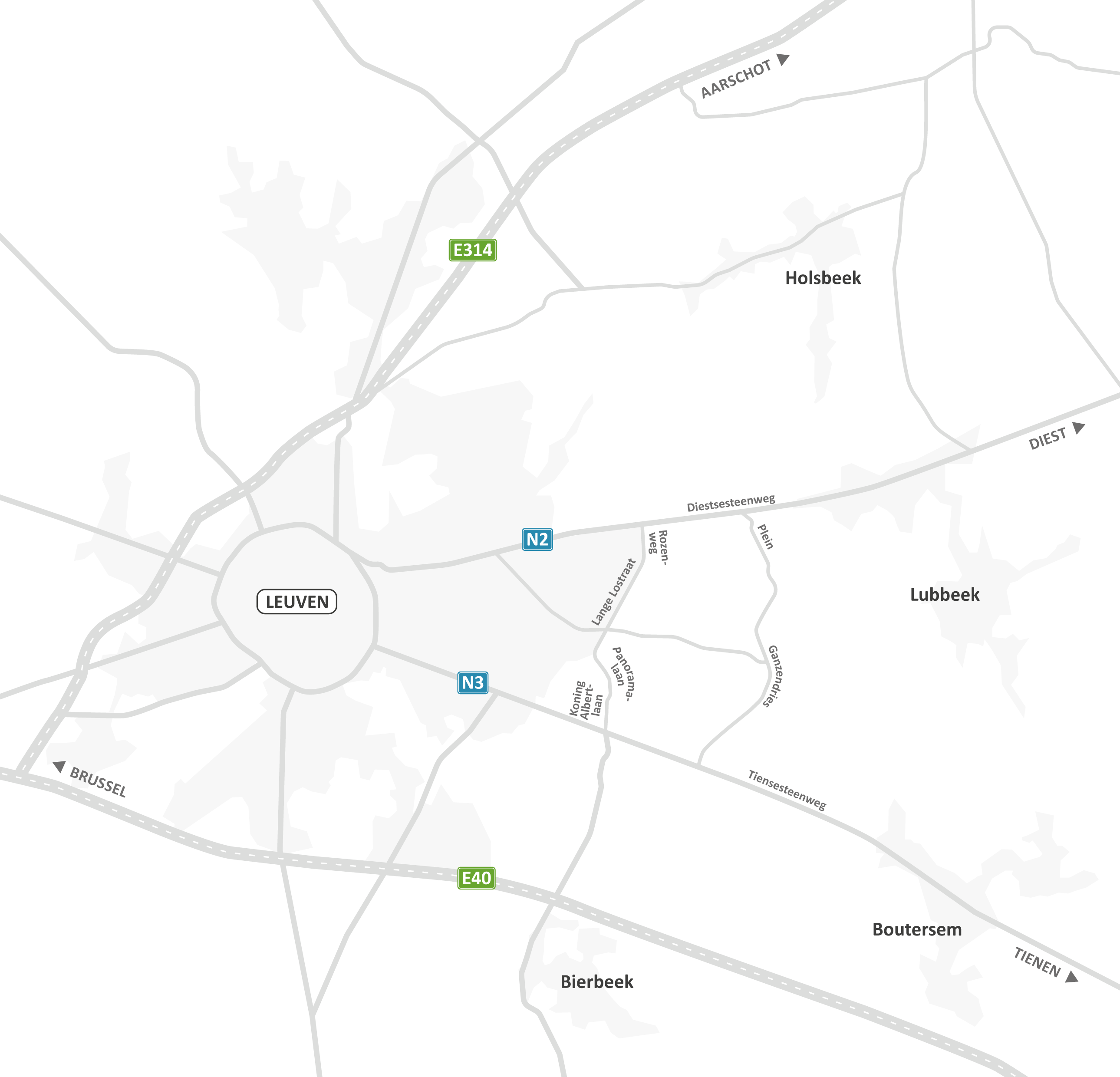 Projectgebied ten oosten van Leuven